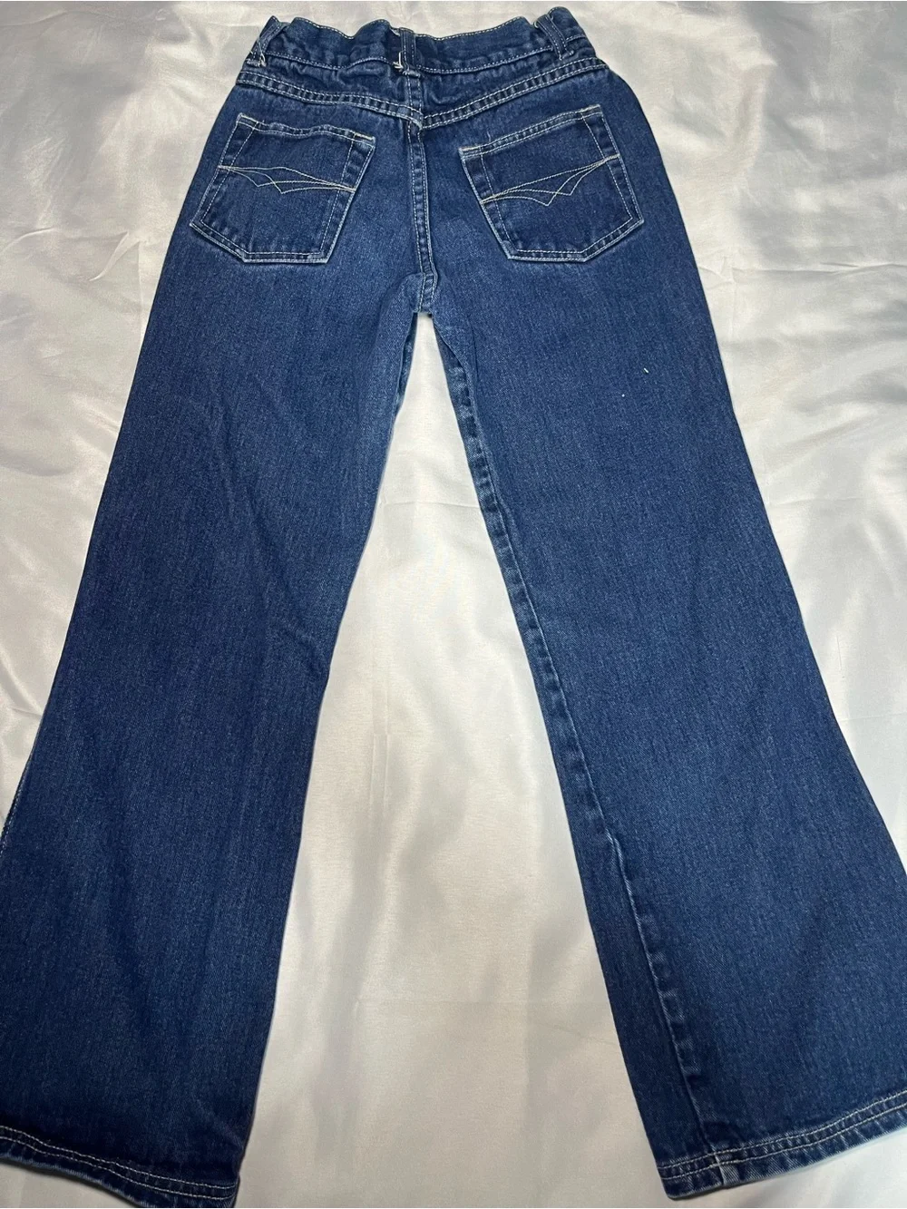 VTG Route 66 Girls Size 10 Embroidered Yin Yang Flare Jeans Y2K Blue Denim
